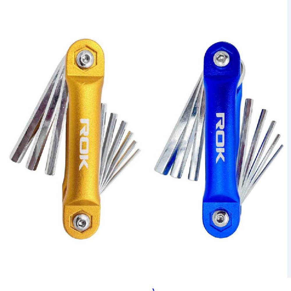 ROK 61000 2pc Folding Hex Key Set - SAE/Metric
