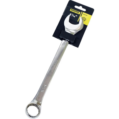 1-1/16-Inch Combination Wrench | Chrome Vanadium Steel Open-End and Box-End Hand Tool