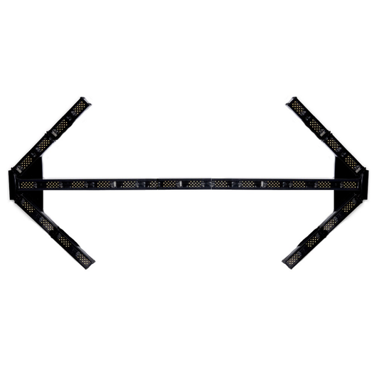 Full view of the LEO 60-inch amber LED traffic assist arrow with a lightweight polycarbonate housing.