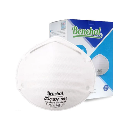 Benehal MS6115L NIOSH N95 Respirator Mask 20 Pack Box
