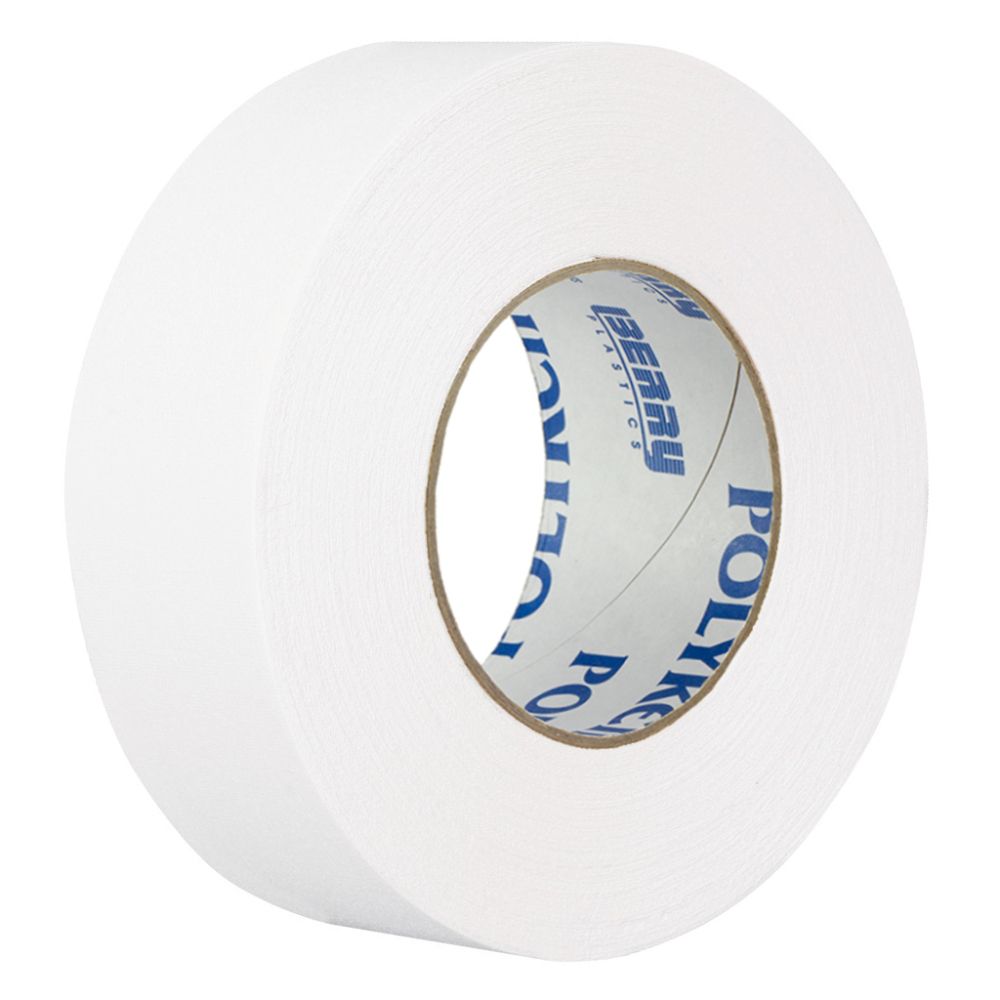 Berry Polyken 512 white cloth gaffer tape roll 48mm x 50m for professional stage and cable management.