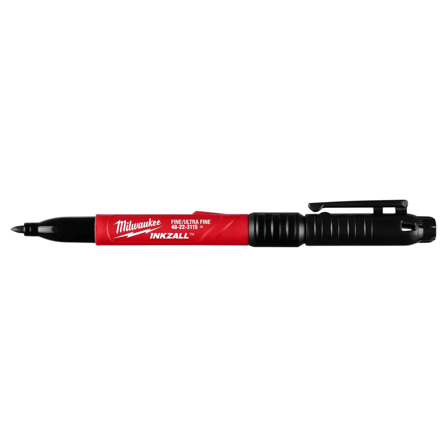 Milwaukee INKZALL™ 48-22-3115 Double Sided Black Jobsite Marker – Ultra Fine & Fine Point