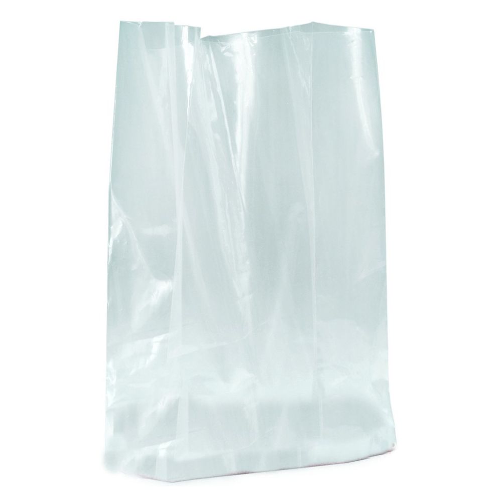 Clear food grade poly pound bag, 15in x 11in x 18in, 1 mil