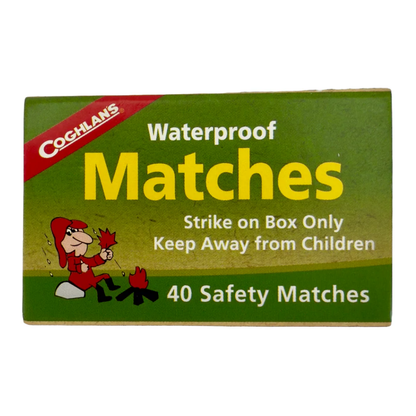 Coghlan's Waterproof Matches Box 40 Safety Matches for Emergency Camping Survival