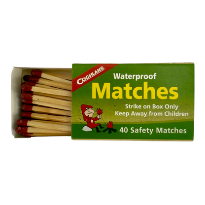 Coghlan's Waterproof Matches Open Box 40 Safety Matches for Outdoor Survival