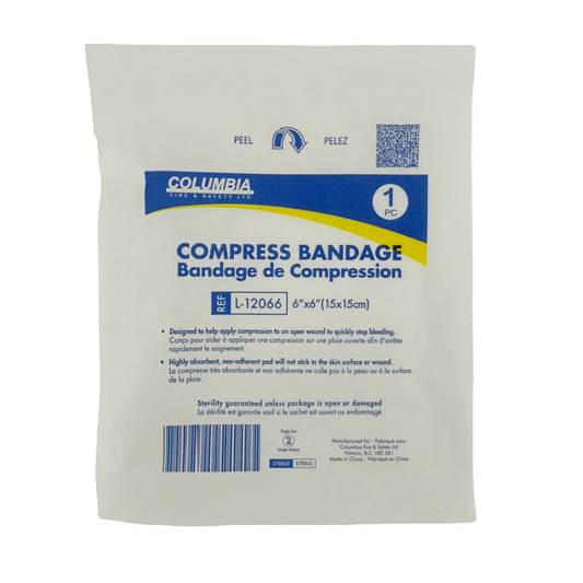 Columbia Compress Bandage L-12066 Sterile 6x6 Inch Non Adherent Wound Dressing