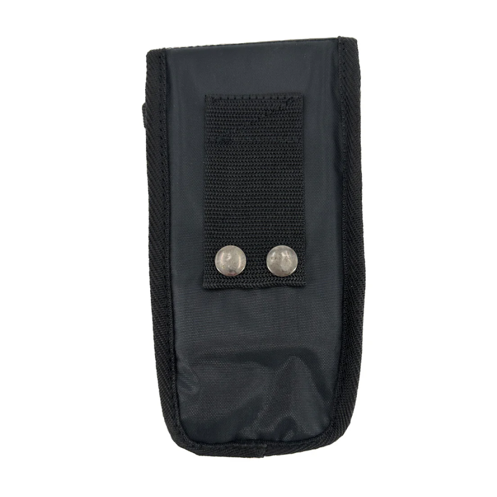 Rear view of the LEO Cordura holster featuring a heavy-duty reinforced belt loop for secure professional use.