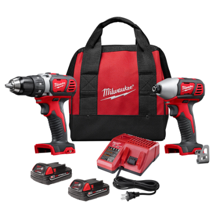 Milwaukee 2691-22 M18™ 18V Li-Ion Cordless Drill Driver / Impact Driver 2-Tool Combo Kit with (2) 1.5Ah Batteries and Charger