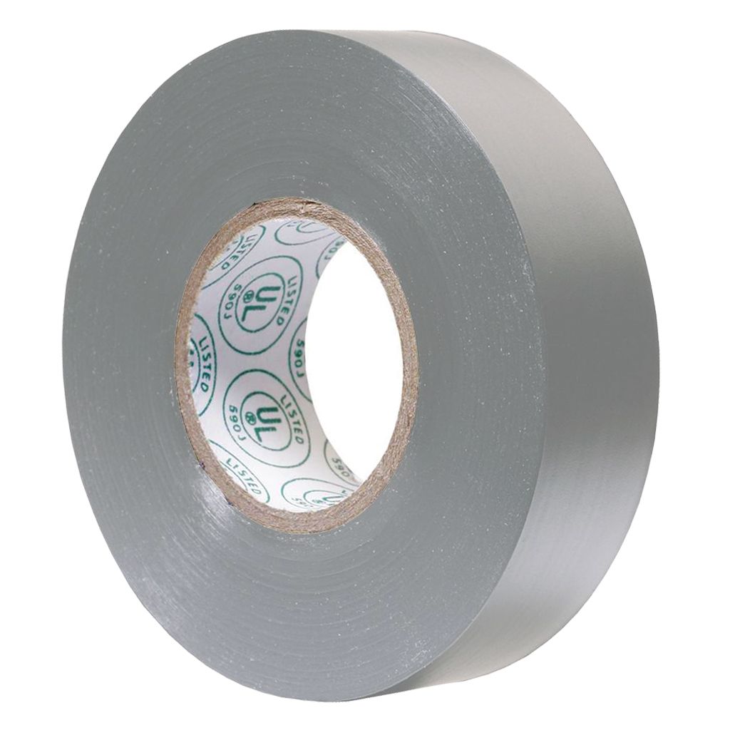 A roll of E1820 professional-grade grey electrical tape used for phase identification, wire coding, and high-quality electrical insulation.
