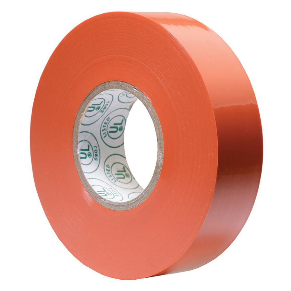 A roll of E1820 professional-grade orange electrical tape, used for color-coding, phase identification, and electrical insulation in industrial projects.