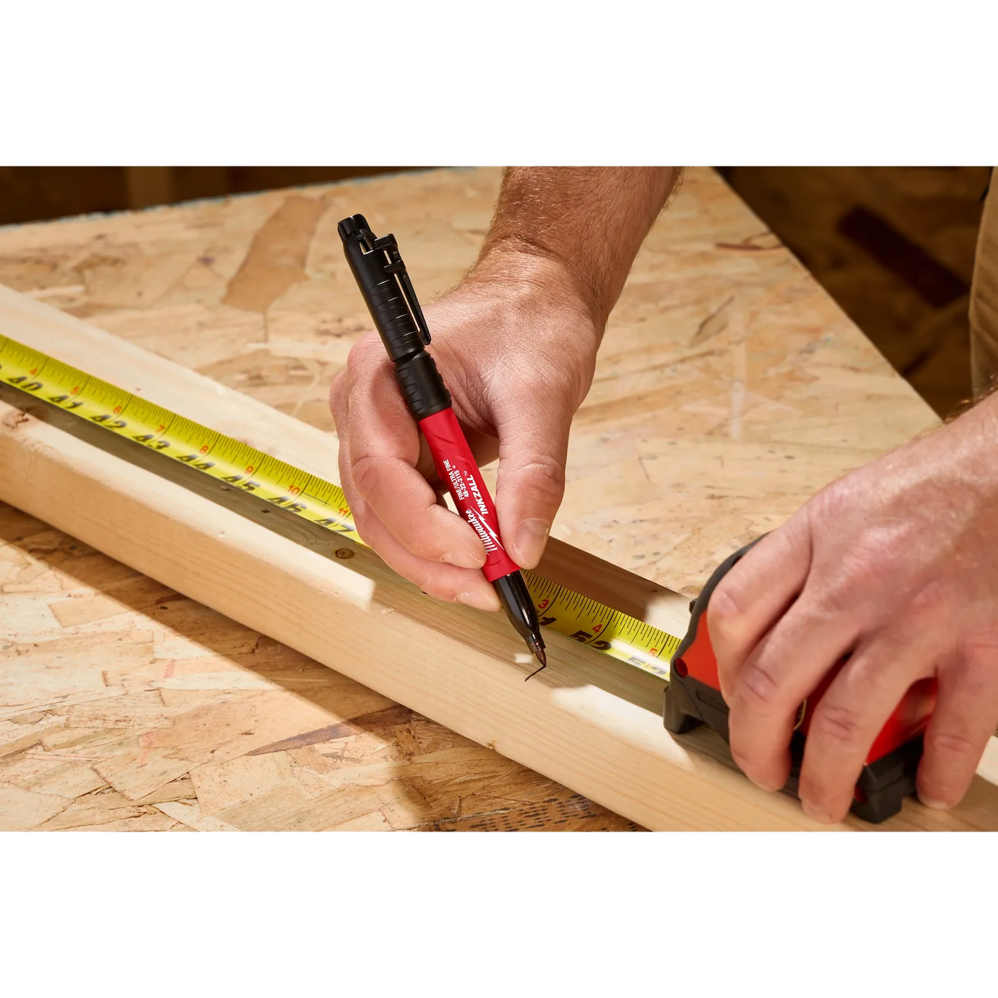 Milwaukee INKZALL™ 48-22-3115 Double Sided Black Jobsite Marker – Ultra Fine & Fine Point