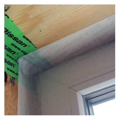 Fentrim IS  Pre-Folded Window Flashing Tape Applied on Window Frame Corner