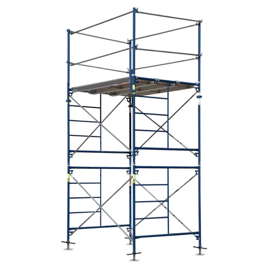 2-Story Fixed Scaffold Tower, Size 10 ft. x 5 ft. x 7 ft.