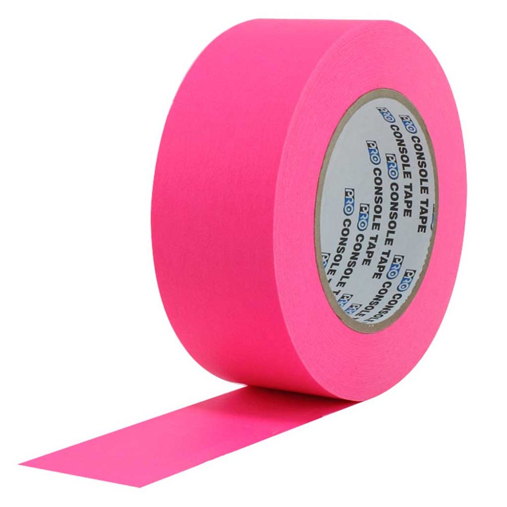 Pro Console Neon Pink Flatback Paper Tape PTPA1255 Roll 12MM x 55M 5.8MIL