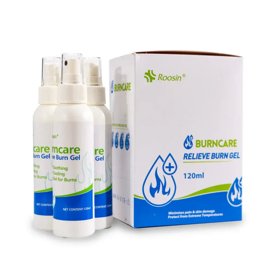 125ml Burn FSBURNG125S Gel Spray Bottle featuring a convenient finger-pump spray for hands-free application of soothing Tea Tree burn gel.