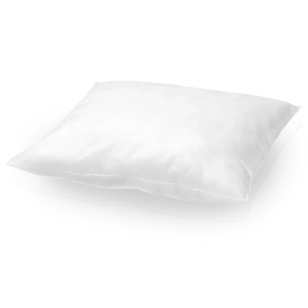 Standard white FSPILLOW medical pillow with a smooth, fluid-resistant finish and supportive foam core for clinical patient use.