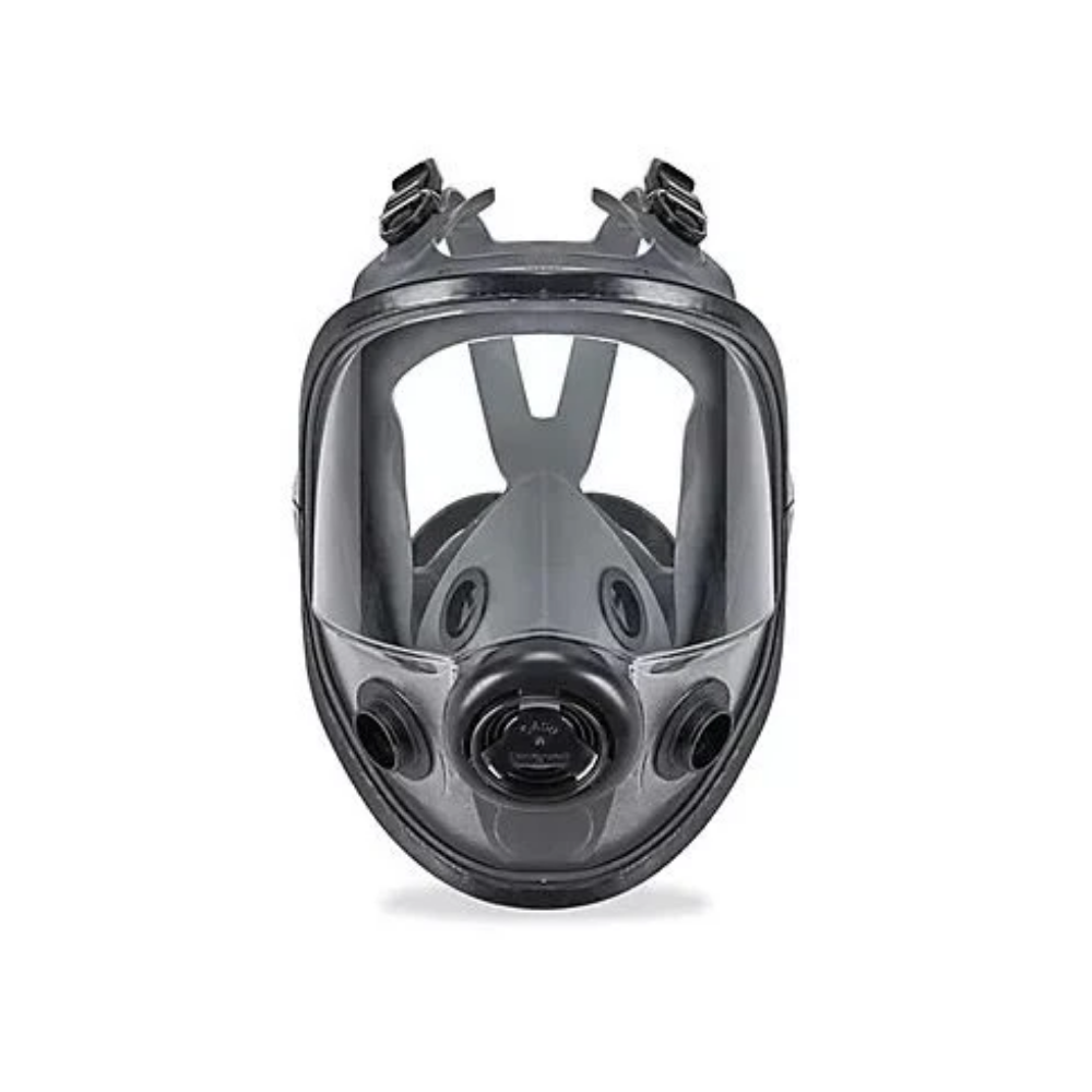 Honeywell 5400 Series Full Facepiece Respirator Front View with Wide Clear Lens
