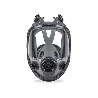 Honeywell 5400 Series Full Facepiece Respirator Front View with Wide Clear Lens
