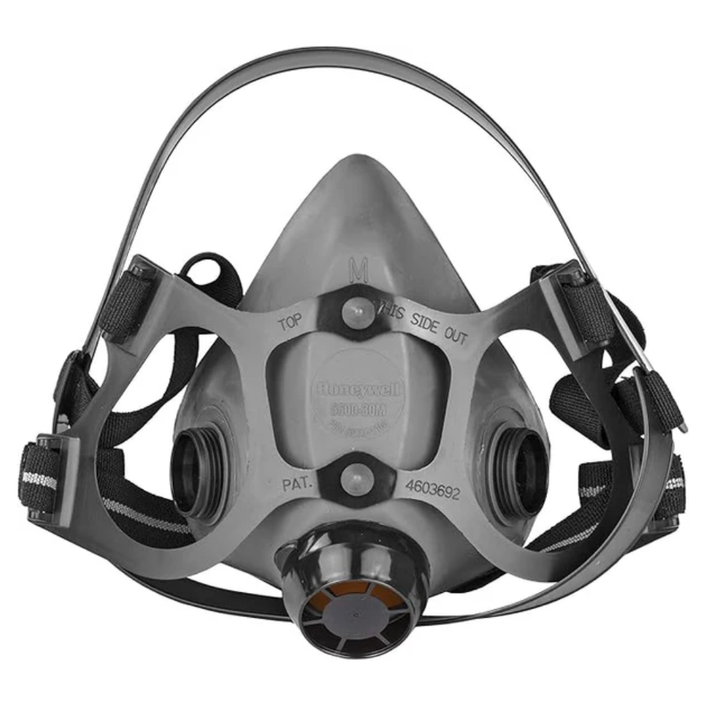 Honeywell 5500 Series Half Mask Respirator Front View with Dual Cartridge Ports
