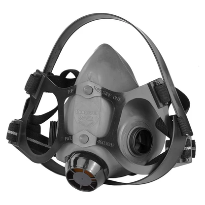 Honeywell 5500 Series Half Mask Respirator Side View with Adjustable Head Straps
