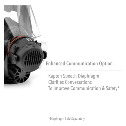Honeywell 7600 Series Respirator with Kapton Speech Diaphragm Communication Option