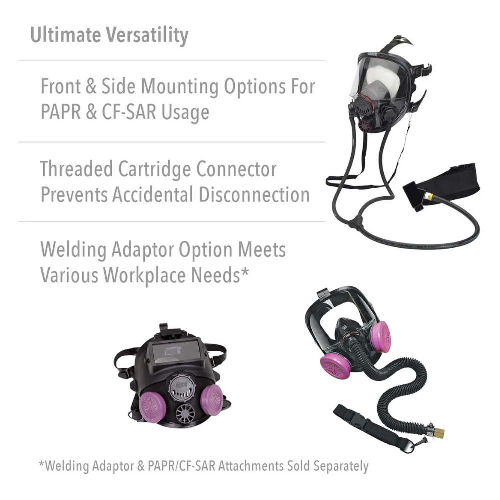 Honeywell 7600 Series Full Facepiece Respirator PAPR CF-SAR Versatile Mounting Options