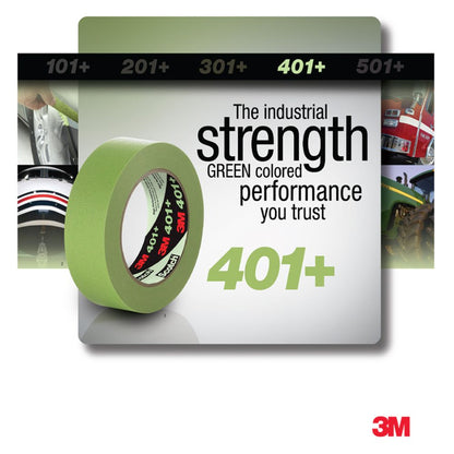 3M Scotch Green High Performance Industrial Masking Tape 401+ Performance Series