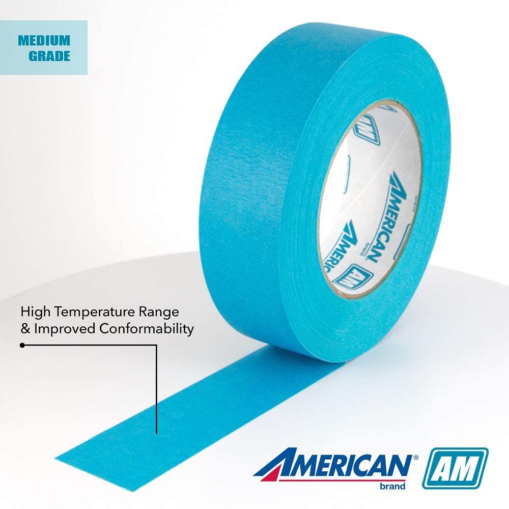 AquaMask blue-green medium grade masking tape with high temperature range features