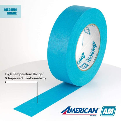 AquaMask blue-green medium grade masking tape with high temperature range features