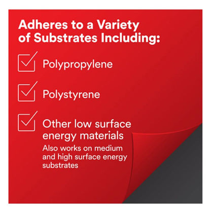 VHB Tape Adheres to Polypropylene Polystyrene Low Surface Energy Materials