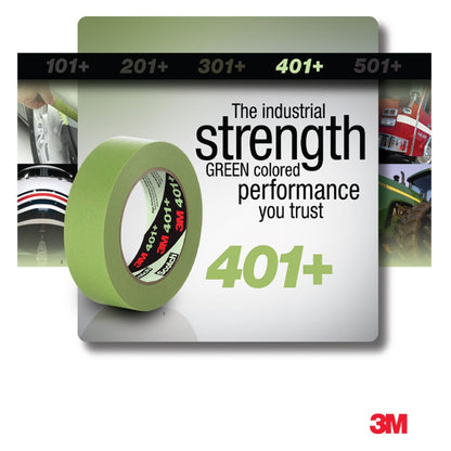 3M Scotch Green High Performance Industrial Masking Tape 401+ Performance Series