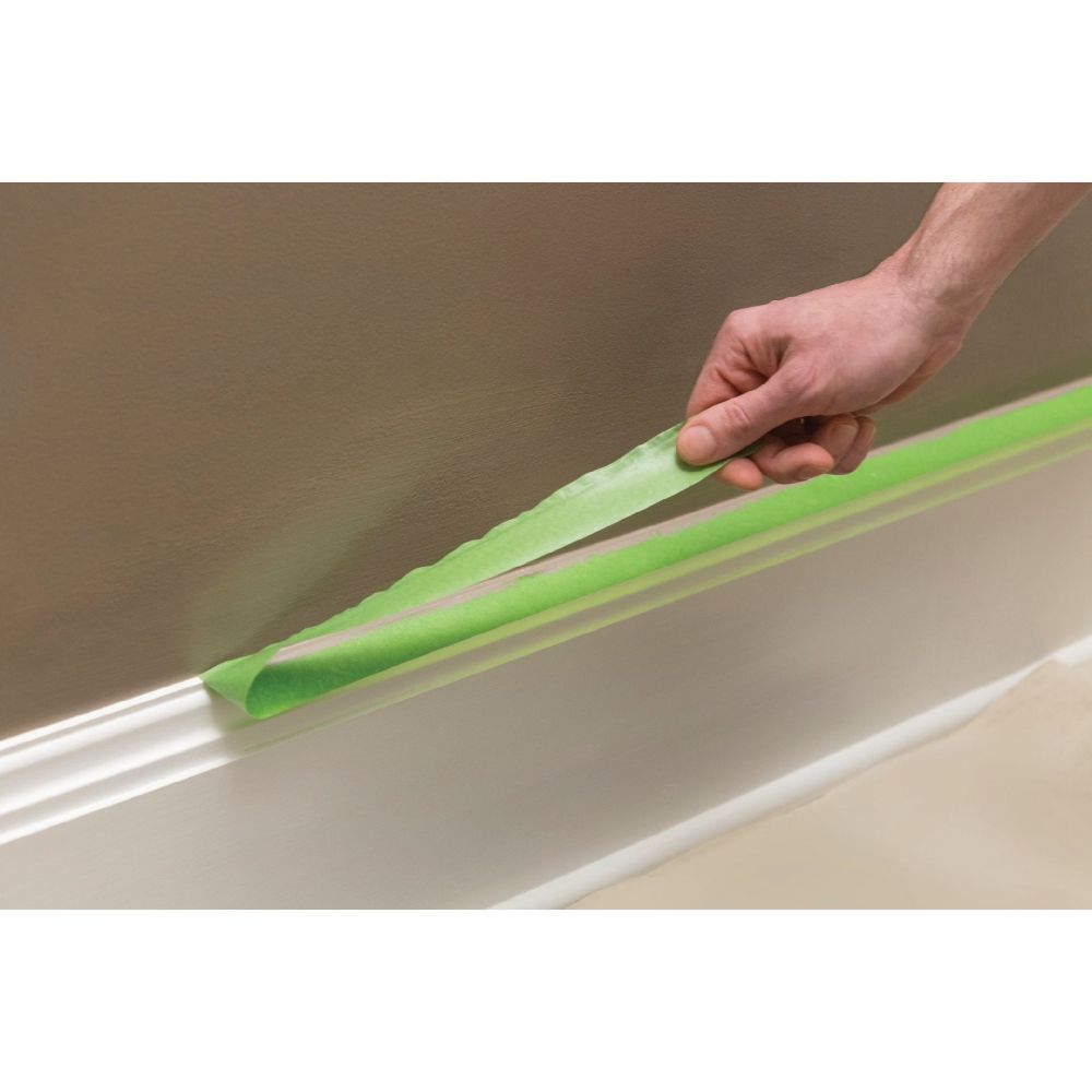 Removing FrogTape masking tape for sharp paint edges