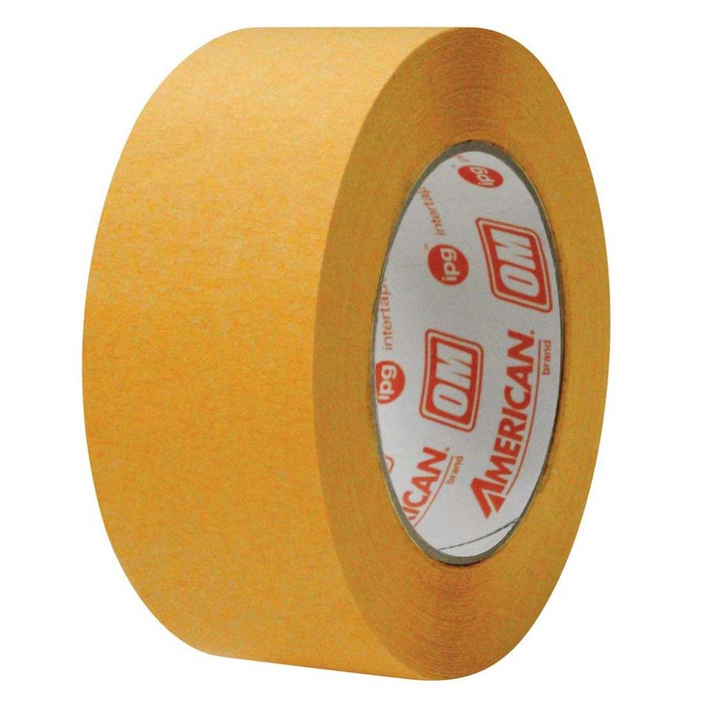 Single roll of premium grade American Brand OM orange masking tape for automotive painting.
