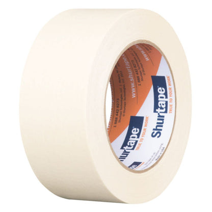 Roll of Shurtape beige general purpose masking tape for professional and industrial use.