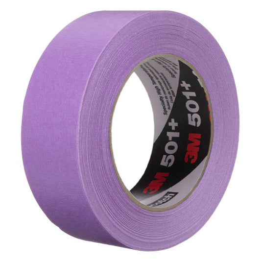 Single roll of 3M 501+ purple specialty high-temperature masking tape for professional industrial use.