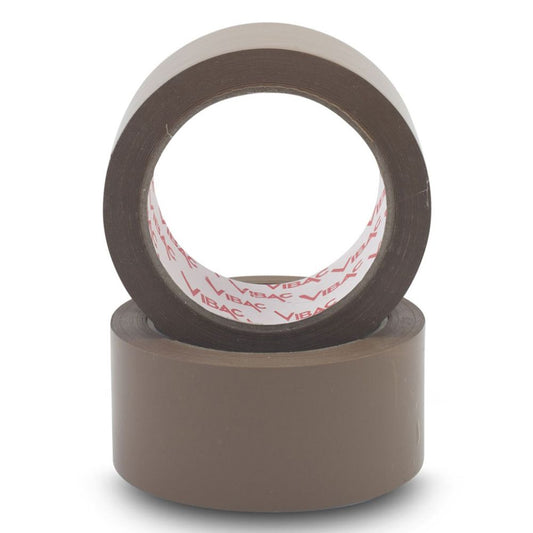 Vibac Tan Polypropylene Rubber Packaging Tape 251 Rolls 48MM x 50M 1.57MIL