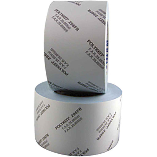 Polyken White Printed Fiberglass Cloth Tape 296FR Rolls 50.8MM x 33M