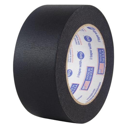 Roll of black matte paper masking tape with an IPG branded core