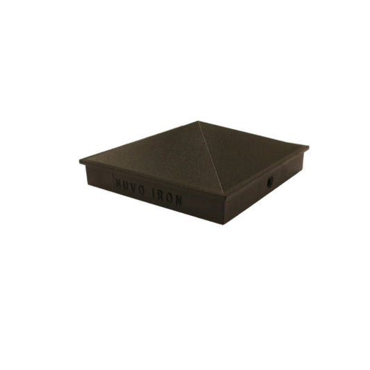 Nuvo Iron Black Aluminum Pyramid Post Cap | 3-1/2" x 3-1/2"