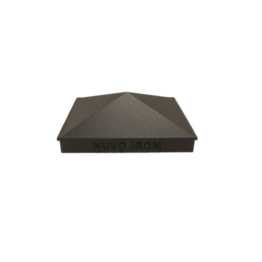 Nuvo Iron Black Aluminum Pyramid Post Cap | 6"