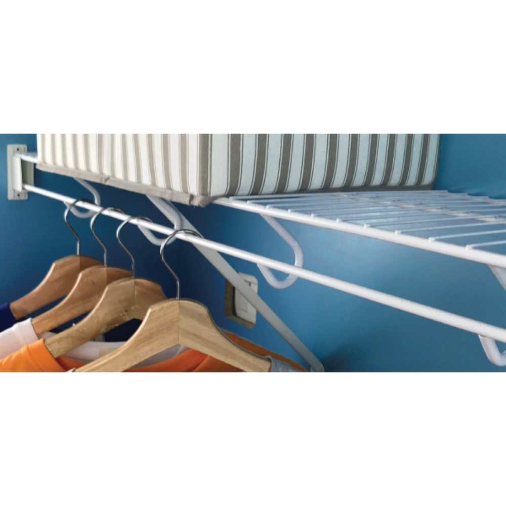 Contractor Solutions CS-16OS-WHT 16" x 12 Ft. White Open Slide Wire Shelving