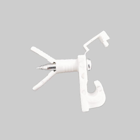 Contractor Solutions CS-BWCP-WHT White Back Wall Clip with Anchoring Pin for Wire Shelving