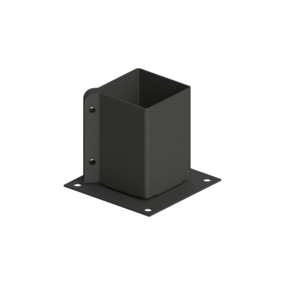 Contractor Solutions 4" x 4" Black Galvanized Steel Bolt-Down Post Holder