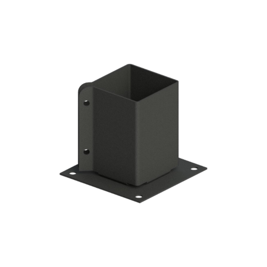 Contractor Solutions 4" x 4" Black Galvanized Steel Bolt-Down Post Holder