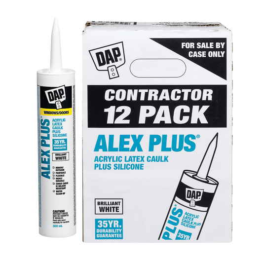 DAP ALEX PLUS Acrylic Latex Caulk with Silicone | 300 mL White