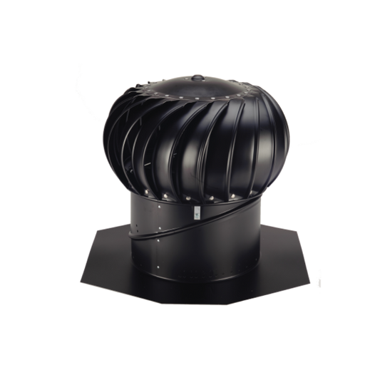 BIB12BLK LOMANCO 12" Black Aluminum Whirlybird Turbine Vent