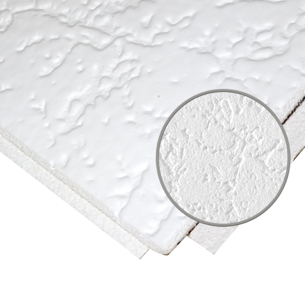 Armstrong ARM258G 12" x 12" x 1/2" White Grenoble T&G Ceiling Tile