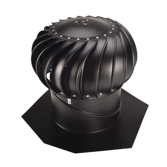 LOMANCO BIB14BLK 14" Black Aluminum Whirlybird Turbine Vent