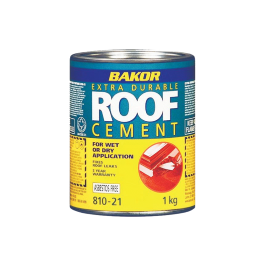 810-21-1 BAKOR 1 kg Wet or Dry Plastic Roof Cement