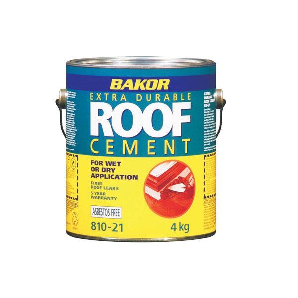 810-21-4 BAKOR 4 KG Wet or Dry Plastic Roof Cement